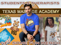Swag shirts and more for massage students and LMTs